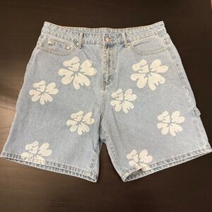 SHEIN Sumwun brand Blue and White Jean Shorts